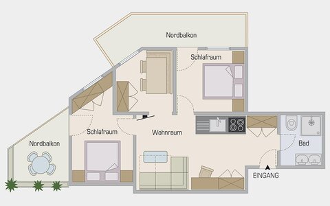 plan of the room Hirzer